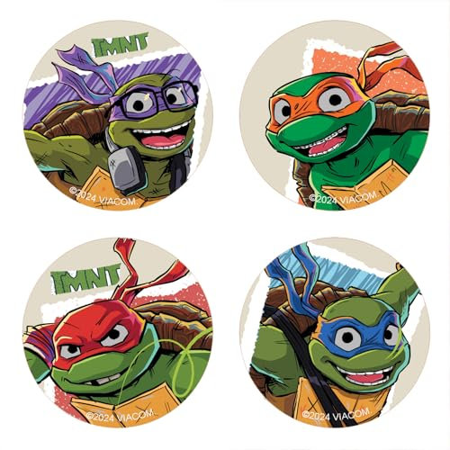 Kardasis TMNT Ninja Turtle Cupcake-Aufleger Muffin Dekoration | Essbarer Aufleger für Torten und Kuchen | Tortendekoration für den Ninja Turtle Themengeburtstag | 5,3cm + 12 Stücke
