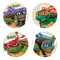 Kardasis Teenage Mutant Ninja Turtles Cupcake Topper Muffin Décoration | Topper comestible pour gâteaux Et Cupcake | Décoration de gâteau pour l'anniversaire thème Tortues Ninja | 5,3cm + 12 pièces