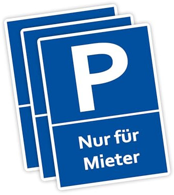 3 panneaux XXL pour locataires Panneau de parking 30 x 40 cm en panneau de mousse rigide en PVC de 5 mm avec protection UV de STROBO
