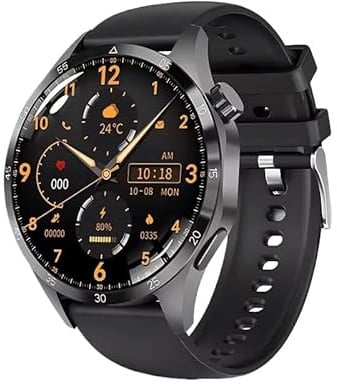 JINSHANGZI New GT-4 Pro Max Smart Watch Men Larger Full touch Screen Bluetooth Call Heart Rate Waterproof SmartWatch Sports Tracker Watches (Nero)