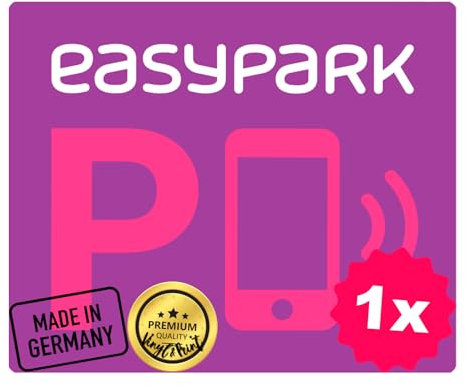 EASYPARK Easy Park Hinterglasaufkleber – Kleiner Parkvignette Sticker Auto Aufkleber (5 x 4 cm) für Windschutzscheibe | App-Parken, Auto Vignette Innenaufkleber | Made in GERMANY (1)