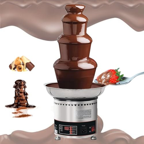 Chocolate Fountain, Stainless Steel Electric Melter, 300W Quiet Design for Parties and Graduations - Ideal for Chocolate and Cheese Fondue