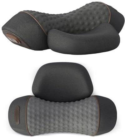 YANGUN Nackenmassagegerät Elektrisch Mit Wärme, Ergonomisches Nackenstrecker, Massagekissen, Zur Linderung Von Nacken- Und Schulterschmerzen Und Korrigiert Die Körperhaltung (Klassisches Grau)