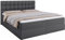 BROMARKT Boxspringbett mit Bettkasten Polsterbett mit Bonell-Matratze und Topper Bett für Schlafzimmer gepolstertes Kopfteil Dakota bonellfedern 180x200 Härtegrad H3 Dunkelgrau