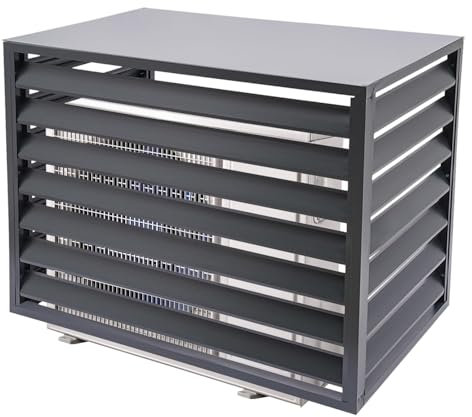 MMleYN Cubierta Para Aire Acondicionado Exterior 100x50x70cm Exterior Para Aire Acondicionado Cubierta Valla Autoportante Para Ocultar Split Pantalla De Privacidad En Jardín, Protección Para Contenedo