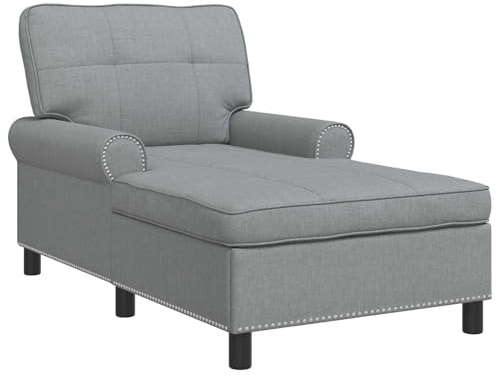 vidaXL Lounge-Liege Hellgrau Stoff 91 x 157 x 91 cm