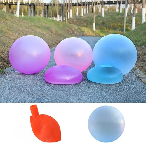 2 Stück Bubble Ball für Erwachsene 68,6 cm aufblasbarer Wasserblasenball Strand Garten Ball Weicher Gummiball