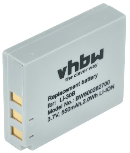 vhbw Battery compatible with Olympus mju Mini Digital, Digital S Camera DSLR (550 mAh, 3.7 V, Li-Ion)