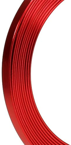 Aluminium-Flachdraht, Größe: 1mm x 5mm x 2,5m, Farbe: Rot