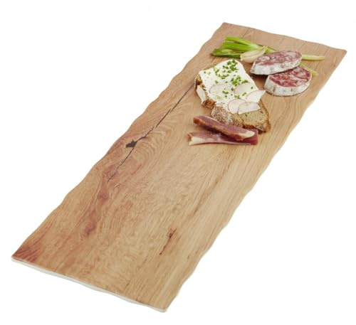 APS 84209 GN 2/4 Tablett Oak Light, 53 x 16,2 cm, Höhe 1,5 cm, Melamin, Holzoptik Eiche, mit Antirutsch-Füßchen
