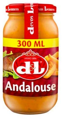 Devos & Lemmens Andalouse Sauce - 300 ml Flasche x 1 - Perfekt für Salate, kalte Fische und Fleischgerichte und natürlich Pommes Frites - recycelbarer Behälter