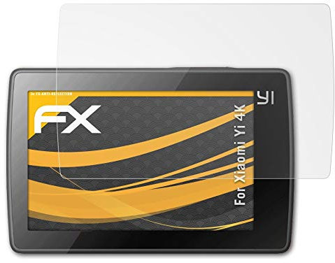 atFoliX Panzerfolie kompatibel mit Xiaomi Yi 4K Schutzfolie, entspiegelnde und stoßdämpfende FX Folie (3X)