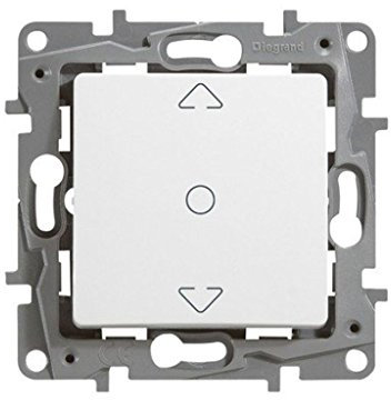 Legrand Niloé – Interrupteur Double pour volets roulants et bâches (moderne, 2300 W, 230 V Blanc