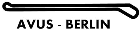 AVUS Berlin 20x4cm Aufkleber Sticker Übungsstraße Grunewald Nikolassee A115 F1 in 18 Farben