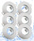 Trango 6er Set 6729IP-066AK Einbaustrahler Rund IP44 in Weiß matt Badleuchte, Einbauleuchte, Deckenspots, Einbauspots, Deckenleuchte inkl. 6x GU10 Lampenfassung für Bad, Sauna, Außen, Feuchtraum