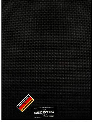 SECOTEC VKA3 - Bandeja balística de aramida/Kevlar para Espalda de Mochila, maletín, 250 x 350 mm, Clase de protección 3, para Caza, policía, ejército, protección de los Servicios de Seguridad UVM.