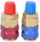 R134A Schnellkupplungs-Steckeradapter Klimaanlage Einstellbarer Stecker Messingadapter Rot Blau