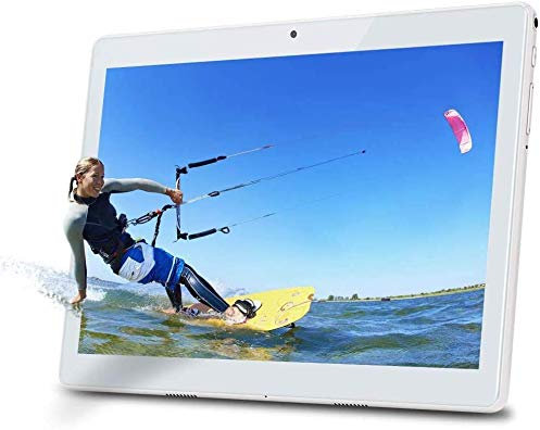Deca Core Tablet 10 pulgadas Android 10 OS,4G LTE Dual SIM 4 GB de RAM, 64 GB de almacenamiento, WiFi/WLAN/Bluetooth/GPS TYD-109 (plata)