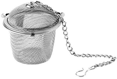 Cabilock 4. 5cm Cooking Infuser Portable Stainless Steel Seasoning Ball with Chain Handle Stew Soup Spice Diffuser for Home Kitchen