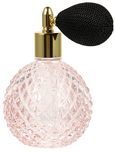 Lurrose 100ml Vintage Perfume Spray Bottle Refillable Atomizer Diffuser Empty Glass Bottle for Cosmetic Makeup Cocktail Home Decoration