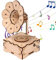 Qanye Holz Spieldose, Klingende Spieluhr, Klassisches Spieluhr, 3D Holzpuzzles Modellbausatz Spieluhr, Grammophon Spieluhr, für Geburtstags Geschenk, Musikbox, Wohnkultur Zubehör