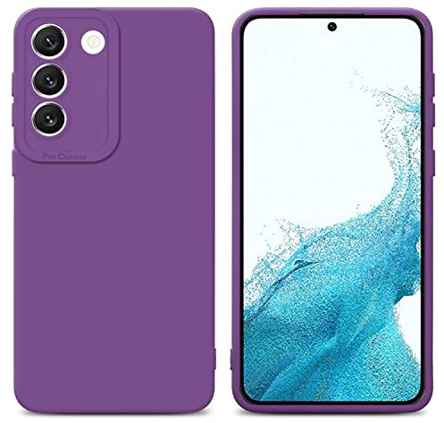 Cadorabo Hülle kompatibel mit Samsung Galaxy S22 Schutzhülle TPU Silikon Case Liquid Design mit Kameraschutz Slim Kratzfest Weiche Gummi mit Rundumschutz Case Hülle für Galaxy S22 in Lila