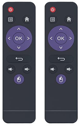 Packung 2 Fernbedienung Ersatz für MXQ TV Box H96 Mini, H603, A5X Max, H96 Max, RK3328, RK3318, X88 Pro S, X88 Pro T, X88 Pro X3, H6 Allwinne