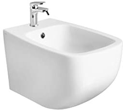 Bidet für wandhängende Installation aus mattweißer Keramik