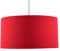 Roter Lampenschirm Stoff groß 60 cm rund Zylinder für Hängelampe Hängeleuchte Leuchtenschirm