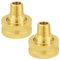 Joywayus Brass Swivel Pipe Fitting 3/4 GHT Female x 1/4 NPT Male Garden Hose Threaded to Pipe Threaded Adapter (Pack of 2)