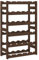 vidaXL Wine Rack - Solid Pine Wood 6-Tier Storage Holder for 30 Bottles, Brown - Perfect for Kitchen, Dining Room, Wine Cellar or Bar
