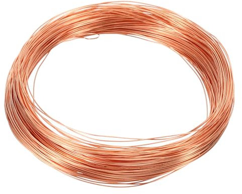 PATIKIL 99,9% Filo di Rame Morbido, 1Pz 28 Gauge/0,3mm Diametro 25m/82ft Bobina di Puro Filo di Rame per Creazione di Gioielli, Perline, Piante da Giardino
