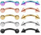 LYITZW 10 Stück Piercing Schmuck Chirurgenstahl 8mm Curved Barbell Augenbrauenringe Helix Tragus Snug Lip Bauchnabelpiercing Ohrringe für Damen Herren