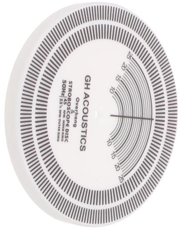 jojofuny Runde Stroboskopscheibe Plattenspieler Stroboskopscheibe Einstelllineal Plattenspieler Schallplatte Zubehör Für Schallplatten Vinyl-Strobe-disc Weiß Musikinstrument Blitz Acryl