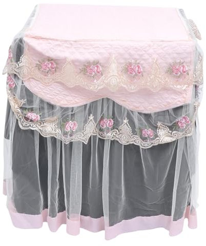 Homoyoyo Lavadora a prueba de polvo cubierta de lavadora decoración de la lavandería decoracion hogar decoración hogar lavadoras cubierta protectora de la lavadora funda para lavadora rosa