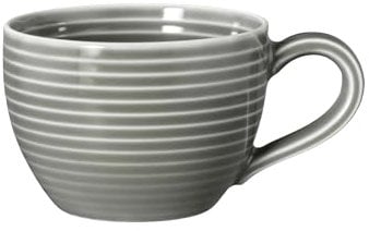 Seltmann Weiden Beat Color Glaze Espressotasse, 110 ml, Tasse mit Rillen-Relief, Porzellan, Perlgrau