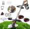 Tagliaerba Elettrico Batteria Senza Filo Con 2*Batteria E Caricatore 24v Decespugliatore A Batteria Multifunzione Con 4 Tipi Di Lame, Maniglia Telescopica, Per Prato Campo Da Giardino (Niente ruote)
