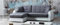 Dmora - Schlafsofa mit Halbinsel Jesus, Sofa aus Kunstleder und Stoff, wendbares Halbinsel, 246 x 160 x 91 cm, Weiß und Grau