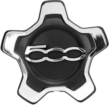 Dickly Enjoliveur de Roue pour 500X, Kit de Remplacement Cache de Roue Centrale ABS Accessoires Cache-moyeux pour Auto, Voiture, Bord Argenté