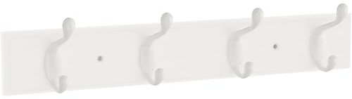 Franklin Brass Casual Curve Wandmontage, 40,6 cm, 4 Haken in reinem Weiß, B46717K-PWW-C