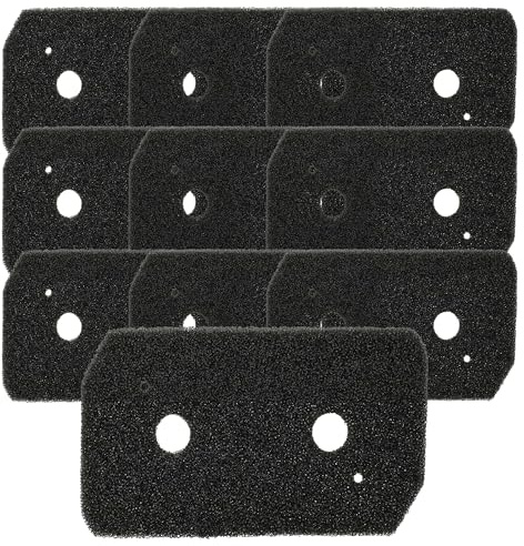 vhbw 10x Schaumfilter kompatibel mit Koenic 1KDR73018/03, 1KDR73018N/04 Wäschetrockner