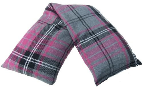 Large Wheat Heat Pack Cotton Tartan Microwave Wheat Bag Unscented, Cerise Pink
