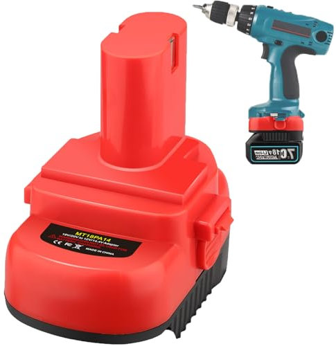 Adaptateur de batterie pour batterie Makita 18 V Convert to for Makita 12 V/14,4 V NI-MH - Compatible avec les batteries au lithium Makita 18 V - Convient pour Makita 12 V/14,4 V NI-MH Cordless Power