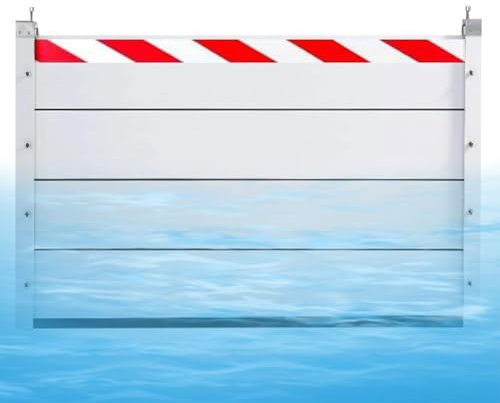 KV-OOGG Hochwasserschutz Barriere Mobiler Hochwasserschutz Aluminium Dammbalkensystem,Hochwassersperre Wasserabweiser,Hochwasserschutz Barriere MobilerDammbalkensystem(88x20cm)