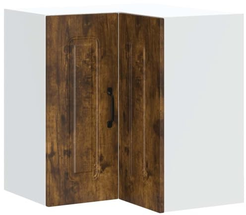 vidaXL Küchen-Eckhängeschrank Kalmar Räuchereiche Holzwerkstoff