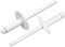 sourcing map 100Pcs 3/16x1/2 Large Flange Head Blind Rivets, Zinc-Plated Carbon Steel Grip and Mandrel Cap Blind Rivets, White