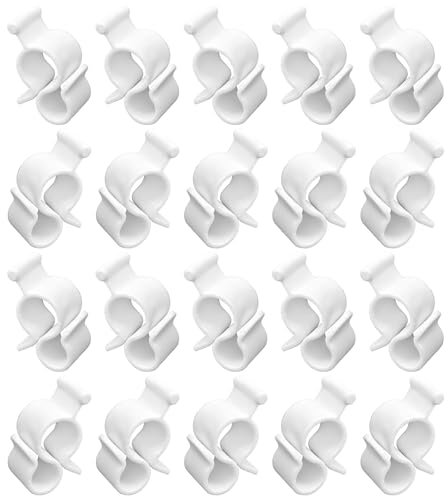 20 PCS RV Awning Hooks, Multifunctional Camping Awning Hooks, Universal Curtain Hangers, for Hang LED Light Strip, Cables, String Lights, Outdoor Camping RV Accessories(White)