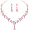 WESIEVYA Ensemble Élégant De Boucles D'oreilles Collier Pour Mariée Fille Bijoux En Strass