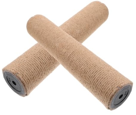 Warmhm Poteau Sisal Arbre à Chat Rechange 2pcs en Sisal Abs Café | Accessoire Rechange Arbre Chat, Usage Intérieur, Remplacement Facile pour Arbre à Griffer