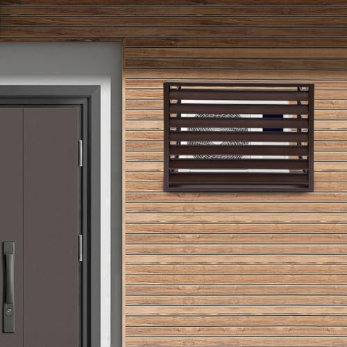 DVTFRUI Cubierta de la Unidad de Aire Acondicionado al Aire Libre, Aire Acondicionado de Aluminio y Cubierta de la Bomba de Calor, Cubierta Decorativa del Condensador Mini Split de Metal,100x50x70cm